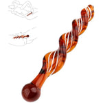 Glass Spiral Dildo, Glass Threaded Massage Stick Butt Plug, Glass Plug Crystal Dildo, Dilator Anus, Butt Plug Glass, Clear Dildo, Sm Adult Couples Anal Plug Masturbation Toy