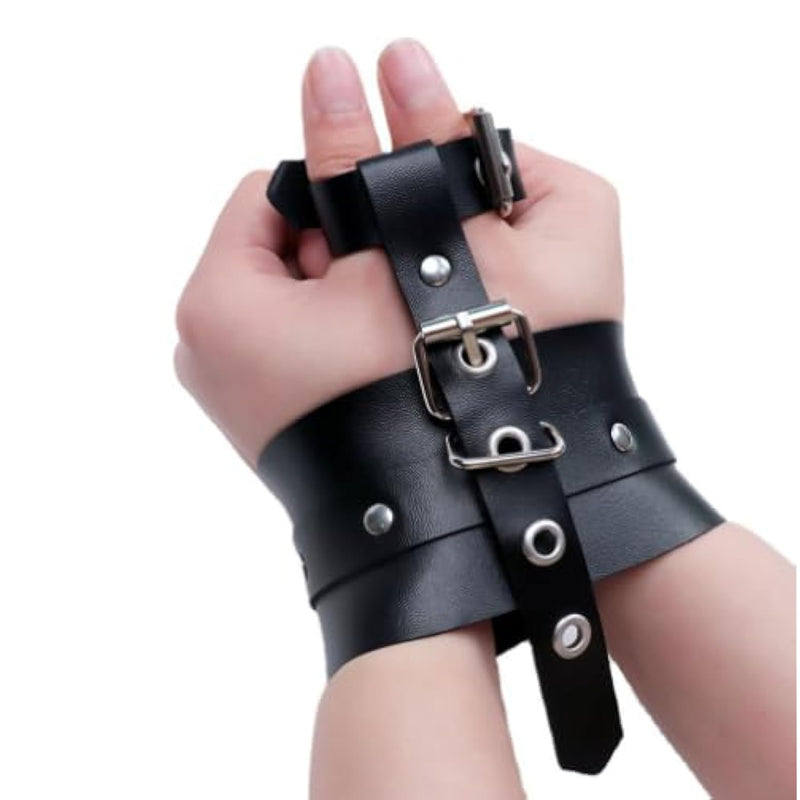 Bdsm Restraints Handcuff Adult Sex Toys Erotic Thumbcuffs Adjustable Punishment Bondage Straps Wrist Leg Cuffs Fetish Slave Harness For Beginner Couple Sm Game