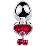 Butt Plush Plug Sex Heart Bell Anales Toy Plug Anal Butt Sex Heart Metal Bell Anal Butt Plug for Sex Heart Shape Crystal Butt Plug with Traction with Bag