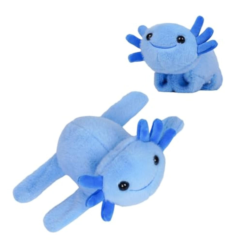 Huggers Axolotl,Stuffed Axolotl Slap Bracelet Plush With Long Hair,Cute Animal Book Buddy Slap Bracelets Plush Toy,Fun Axolotle Toys For Boys And Girls.(Blue)