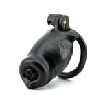 Chastity Devices Lock With 4 Cock Rings Hollow Chasity Cage Device In The Shape Of A Dog Dildo Penis Sm Bondage Fetish Sex Toys Set For Men, Couples (L,Black)
