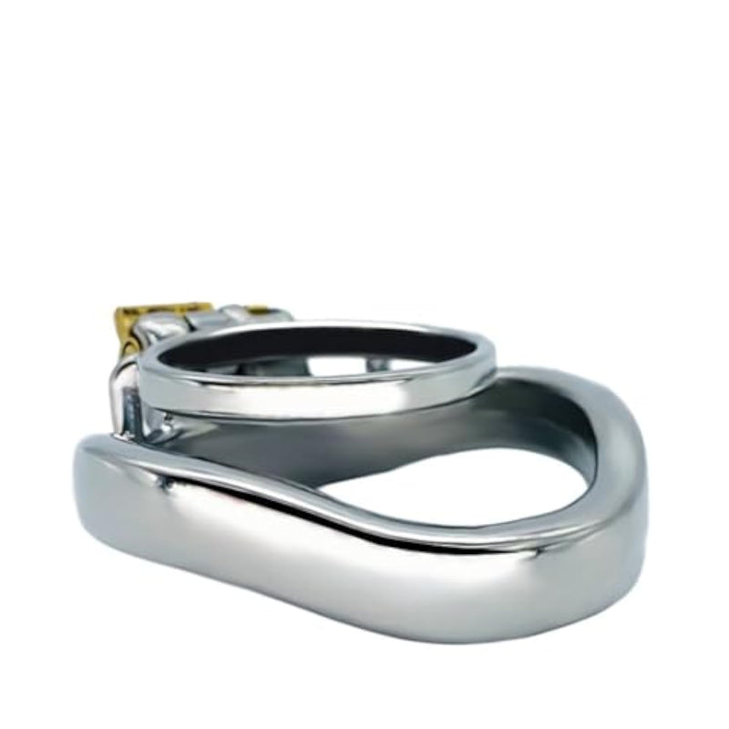 Chastity Device Lock Stainless Steel Chastity Lock Penile Ring Male Chastity Cage With Lock Training Ring For Men Adult Game Sex Toy. (50Mm)