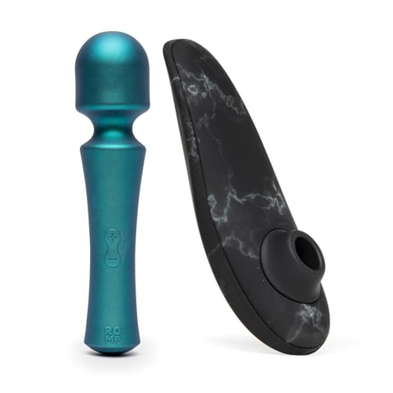 ROMP Presto Mini Wireless Wand Vibrator & Womanizer Special Edition Clitoris Vibrator Black - Female Sex Toys Bundle