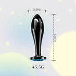 Small Anal Plug Adult Sex Toy For Beginner, Jewel Small Butt Plug Stainless Sex Anal Toy - G Spot Anal Sex Adult Toy For Beginner Adult Unisex Women And Men Couple (Blue)