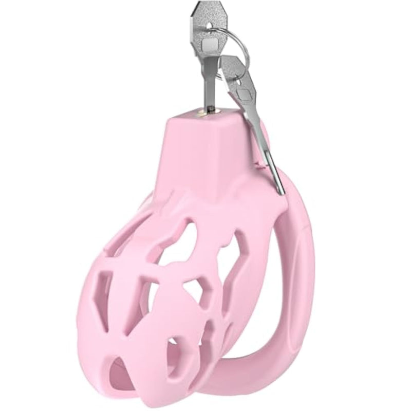 Male Chastity Cage, Small Chastity Devices With 5 Sizes Rings And Invisible Lock For Man Penis Exercise Bondage Gear & Accessories Lightweight Adult Sex Toys
