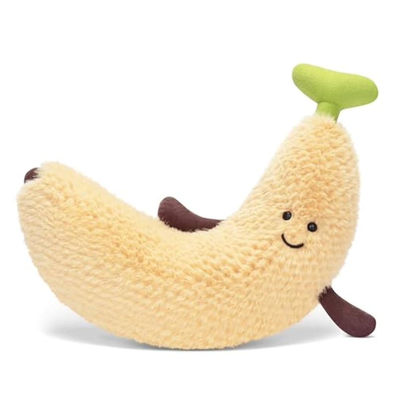 Banana Stuffed Animals Plush Toys,10" Cute Plushie Soft Cuddly Toy, Gifts For Family Kids Girls Boys