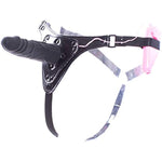 Vibrating Strap-On Dildo Wearable Panties Sm Harness With Realistic Silicone Dildo Couple Women Lesbian Sex Fun (Penis:Length:5.11 Inch;Diameter:1.41 Inch., Black)
