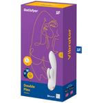 Double Flex Connect App Vibrator Sex Toy | Adult Toys For Women | G-Spot Clit Stimulation | Vibrating Sexual Pleasure Device | Stimulation Vibrators | Woman Sextoy (White)