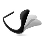 Sex Toys - Anal Adventures C Ring Plug - Platinum Puria Silicone - 8Inch - Ultrasilk Smooth - Hands Free Prostate Pleasure - Increase Stamina - Intensify Orgasm - Men & Couples - Black