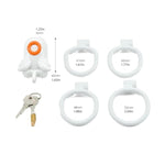 Angel Cock Cage With 4 Different Rings Male Chastity Cage With Wings And Bows Good Looking Sissy Chastity Device With Concealed Lock For Man Penis Bondage Sex Toys Lightweight Penis Cage (A)