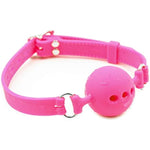 Silicone Breathable Ball Gag - Ball Gag Breathable Silicone Ball With Holes Open Mouth Gag Sex Toy For Adult Bondage Restraints Sex Play (M(1.7Inch Ball),Pink)