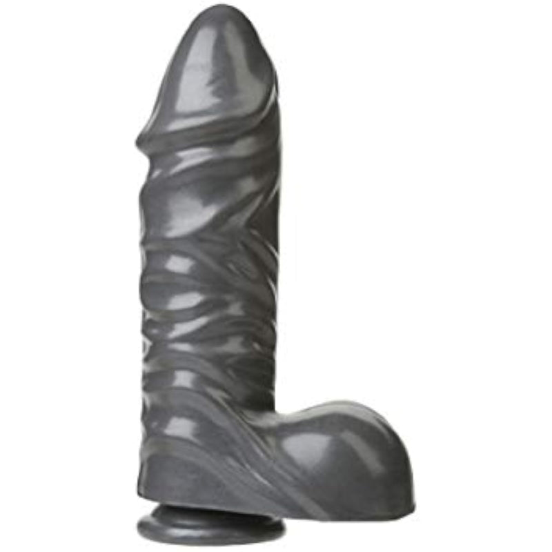 Doc Johnson American Bombshell - Ballistic - Dildo or Butt Plug with Suction Cup - Gunmetal Grey