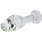 Glass Dildo Pleasure Wand Penis Crystal Anal Butt Plug For Men Women