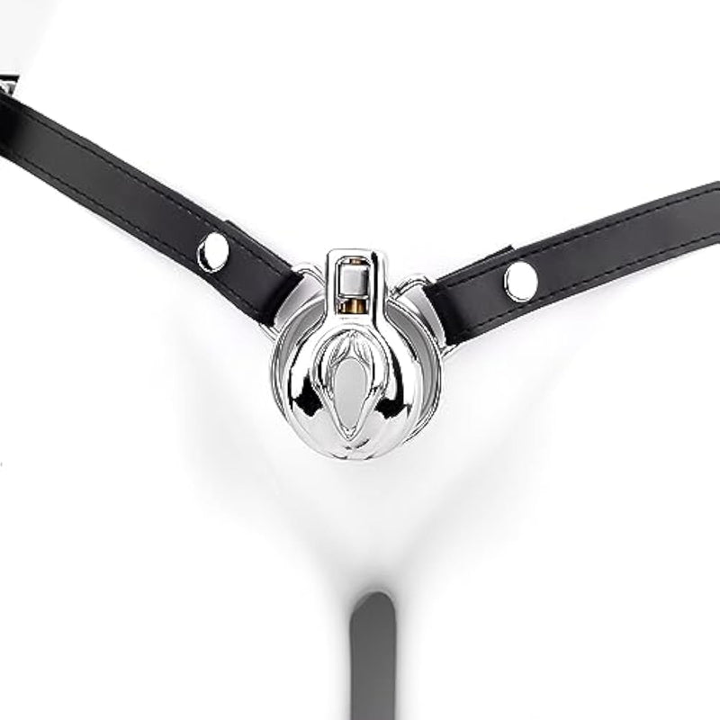 Male Chasity Cage Cock Cage Steel Chastity Cage With Belt Simulated Vagina Style Bdsm Bondage Penis Cage Sex Furniture (50Mm/1.96In)