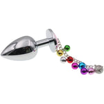 Luxury Stainless Steel Anal Trainer Butt Plug S&M Adult Small Bell Anal Plug Woman Men Sex Gifts Things(Pink,M)