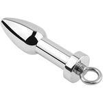Metal Stainless Steel Detachable Hanging Ring Enema Anal Plug Anal Dilation Flushing Device Adult Sex Toy