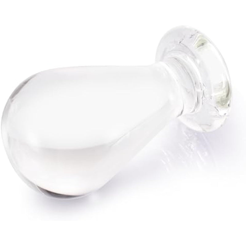 Large Size Glass Butt Plug Crystal Anal Plug Sex Toys Pleasure Bomb Plug Personal Sex Massager For Couple, 4.3 * 2.4In(L)
