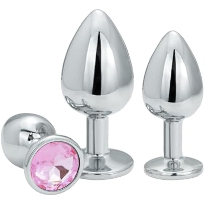 Buzz Bum 3-Piece Pink Anal Butt Blug Sex Set – Perfect For Beginners And Advanced Users | Premium Analtoys For Training And Stimulation