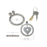 Inverted Chastity Cage Chastity Devices Used To Exercise A Man'S Penis Sex Toys Flat Chastity Cage With Spreader And 2 Keys Cock Cage To Restrain Man'S Penis (1.77In/45Mm)