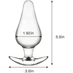 Large Butt Plug,Crystal Glass Anal Plug,Adult Sex Toy,Prostate Massage,Anal Trainer,Bum Plug Bomb Plug,Anal Expander Training Masturbation For Adult Female Men Women Gay And Couples(Clear Glass)