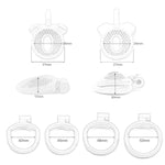 Negative Flat Chastity Cage Male Sissy Chastity Devices Lock Design Small Penis Cage Cock Cage Bdsm Toys For Couples Sex (B,Black)