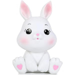 Little Bunny Money Bank, Mini Rabbit Piggy Bank, Best Bitrthday Gift, White