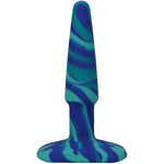 Doc Johnson A-Play - Groovy - Silicone Anal Plug - 4 inch (0.75 inches Wide), Ocean