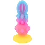 Anal Dildo Liquid Silicone Glow-In-The-Dark Dildo With Strong Suction Cups Anal Plugs G-Spot Stimulation Dildo For Men And Women Anal Beads Sex Toys (L)