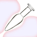 Glass Butt Plugs,4.92 In Crystal Anal Trainer Bum Plug With Long Neck Sex Toy For Men,Women