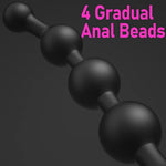 Anal Beads Butt Plug Prostate Massager With Narrow Flared Base And Graduated Beads For Comfortable Long Term Wear Sex Toy For Men Women