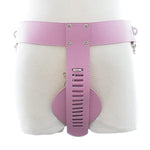 Female Chastity Belts For Women With Lock Pu Cock Cage Belt Bdsm Chasity Devices Adjustable Strap Bondage Belt,Sex Restraints Furniture Toys For Couples (Pink)