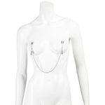 Fifty Shades of Grey at My Mercy Nipple Clamps - 27g Weighted Nipples Clamps with Chain - Silicone Covered Tips for Stimulation - Includes Satin Bag - Silver