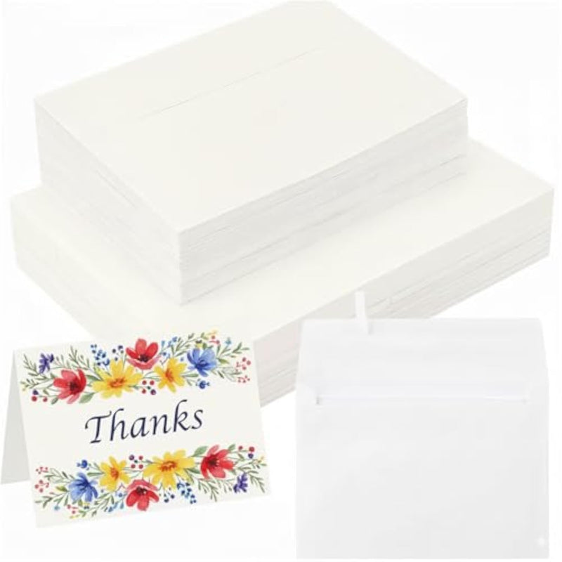 30 Watercolor Cards with Envelopes, 4 x 6 in, 300 GSM Cotton Paper