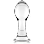 Glass Anal Plug Sex Toy For G-Spot, Clitoral, Anal Stimulation, Crystal Butt Plug Personal Massage Expander Trainer Dildo For Men,Women, Couple Masturbation (Clear,S)