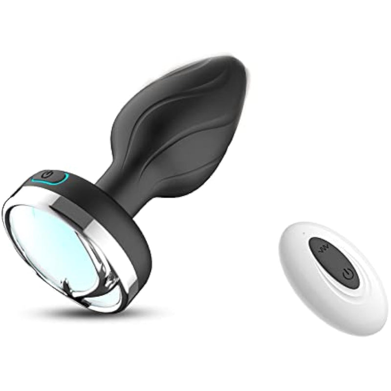 Remote Controlled Luminous Vibrating Anal Plug, Ten Frequency And Ten Color Wearing G-Spot Stimulation Butt Plug Sex Toys For Men And Women(Antler)