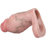 Soft Elastic Reusable Penis Sleeve With Stretchy Ring, Dildo Sheath Enlargement Sleeve Adult Male Sex Toy For Men Couples