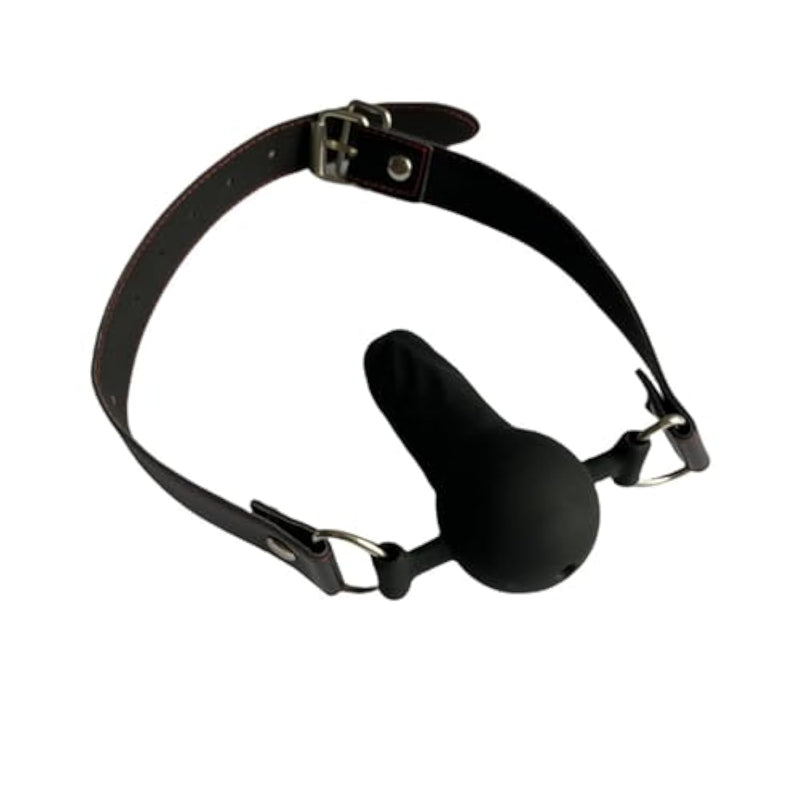 Silicone Realistic Dildo Gag With Ball,Open Mouth Gag O-Ring Gag Restraints, Head Harness Restraint Mouth O-Ring Gag Oral Fixation,Adjustable Strap Silicone Dildo Gag With Ball For Men Women(Style 3)