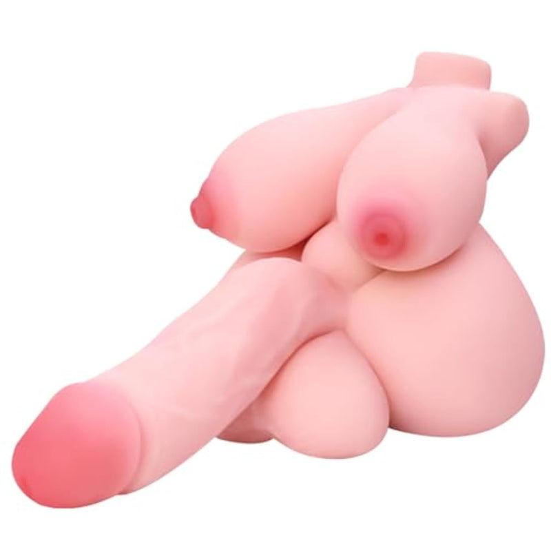 Shemale Sex Doll, Small Male Sex Toy With Single Channel, Mini Trans Sex Toy Pocket Pussys With Realistic Soft Dildo Torso, Mens Masterburters Toys For Men Gay