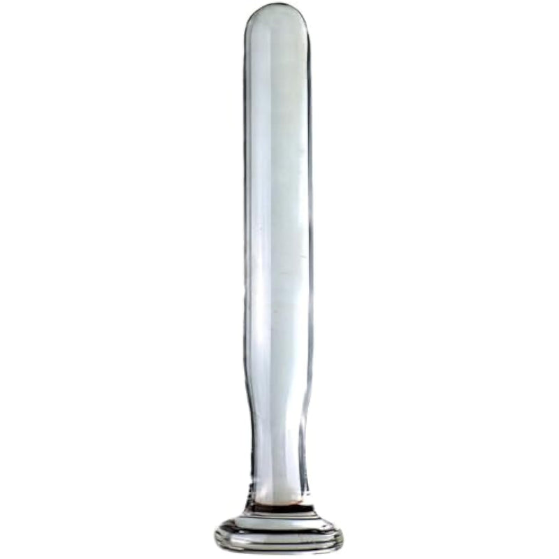 Glass Dildo Pleasure Wand Transparent Double Ended Butt Plug,Glass Butt Plug Anal Dildo Pleasure G-Spot Wand Baseball Bat Shaped Prostate Massager Fetish Masturbation Sex Toy For Men Women