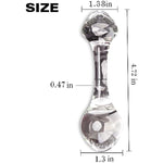 Glass Pleasure Wand, Crystal Double-Ended Mushroom Head Anal Butt Plug For G-Spot Stimulation Sex Toys Adult Products(A)
