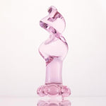 LizzStore 3pcs Glass Anal Plug for 3 Shapes Long Butt Plug and Flower Shaped Based Transparent Prostate Massager for Women Men Sex Toys