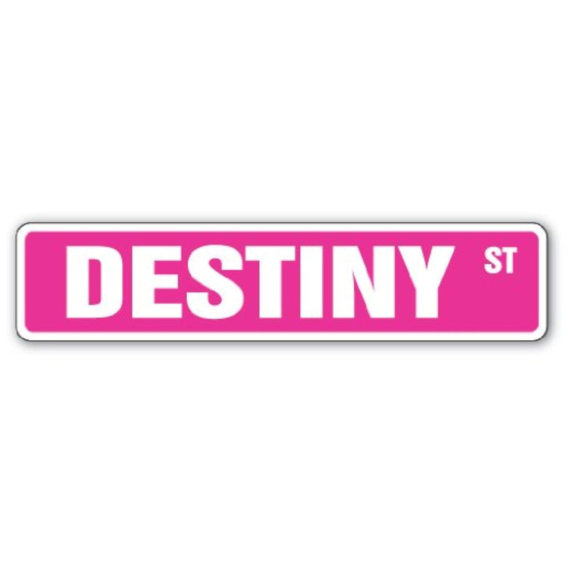 Destiny Street Sign Childrens Name Room Sign | Indoor/Outdoor |  18" Wide Plas