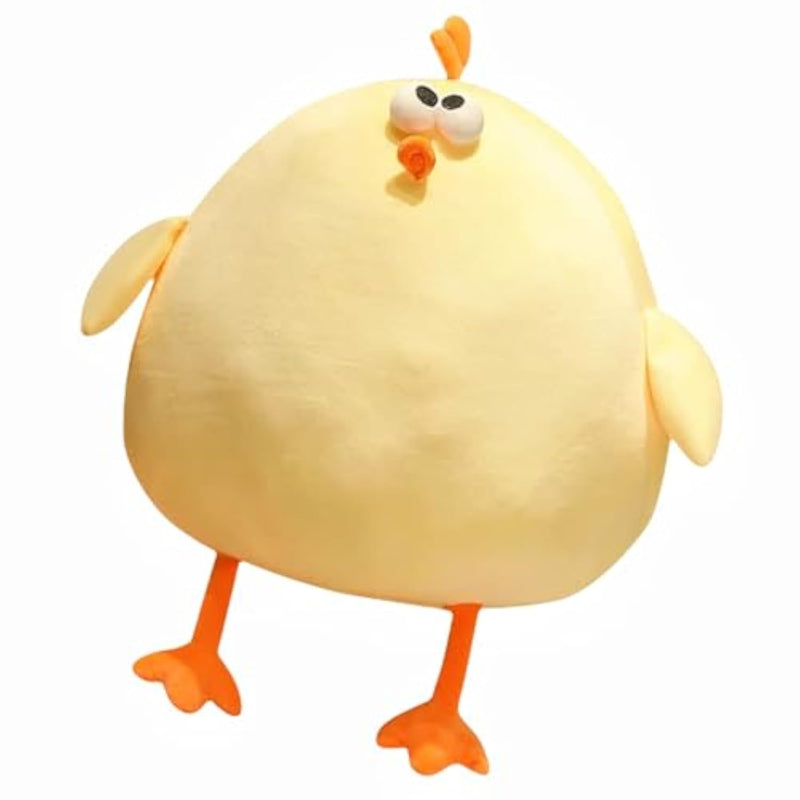 Fat Chicken Plush Pillow Super Soft Mother Hen Doll Plush Toy 17.7Inch Funny Cutechicken Neck Pillow Yellow Chicken Stuffed Animal For Boys & Girls Festival