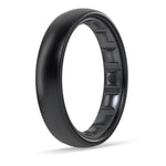 Elements Luxe Classic Thin Silicone Ring - Comfortable And Flexible Design - 4.3Mm Wide, 1.75Mm Thick - Midnight Pearl - Size 7
