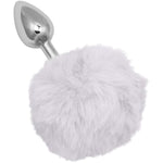 Running Wild Bunny Butt Plug Tail, Non-Tarnishing Nickel Free Anal Plug With Fluffy Tail White - Se-2654-00-3