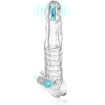 Penis Extender Sleeve Vibrating Cock Sleeve, Pennis Sleeve Enlarger Penis Toy Penis Head Vibrator Penis Cock Sleeves Dick Extender Penis Pump Sleeve Enlarger Adult Sex Toys Games For Men