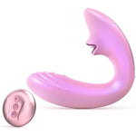 Vibrator Bundle - Og Dual Vibe Pink & Full Silicone G Spot Vibrator Purple, Adult Sex Toys, Body-Safe Silicone, Rechargable, Waterproof