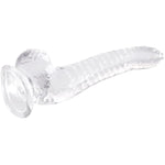8.5" Long Clear Realistic Dildo Anal Sex Toy For Women,Soft Fantasy Dragon Cock G Spot Stimulator Vagina Massager With Suction Cup,Lifelike Jelly Penis Dong Butt Plug Female Masturbator For Men Couple