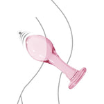 Glass Anal Butt Plug Sex Toys Pink Crystal Anal Trainer Anal Toys Anal Expander Training Anal Plug Anal Sex Toy For Men Women Couples Beginner Butt Plug Anal Dildo (S)