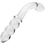 Double-Ended Glass Anal Beads Bent Pleasure Wand Anal Sex Toy Men And Women Masturbation Penis Anal Plug